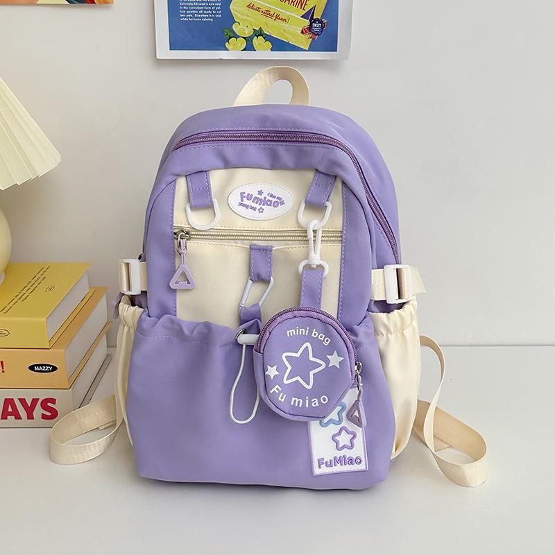 Cute little fresh girl backpack Korean version light schoolbag small backpack for elementary school girls and junior high school students