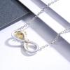 S925 Sterling Silver Necklace Female European and American Personality Unlimited Love Sunflower 8 Character Sunflower Clavicle Chain