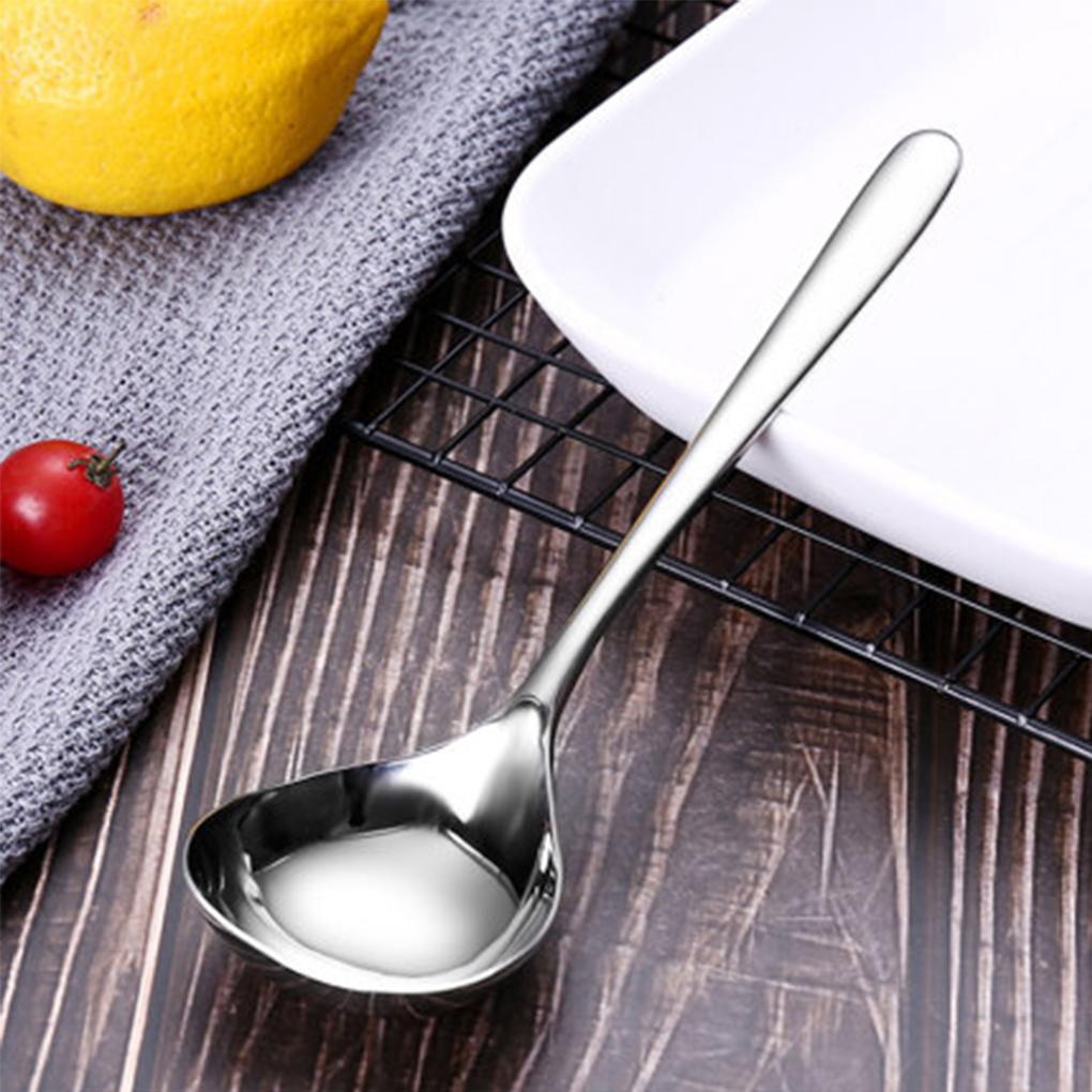Stainless Serving Spoon Mirror Finish Large Soup Scoop Buffet Banquet Party Dinner Tableware