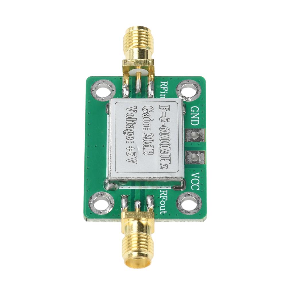 5M-6GHz RF module Power Amplifier Low Noise Broadband Signal Amplifier Receiver Module Gain 20dB VFH UHF SHF 5-6000mhz LNA