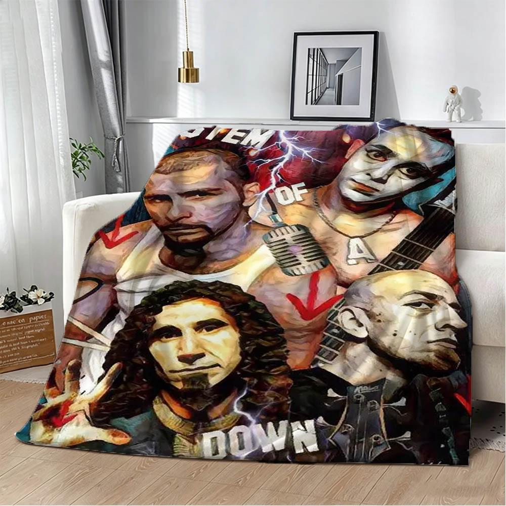 Singer S-System Band Of A D-Down Album Flannel Blanket Soft Throw Blanket Art For Home Decor Bedroom Bed Sofa Picnic Fans Gift