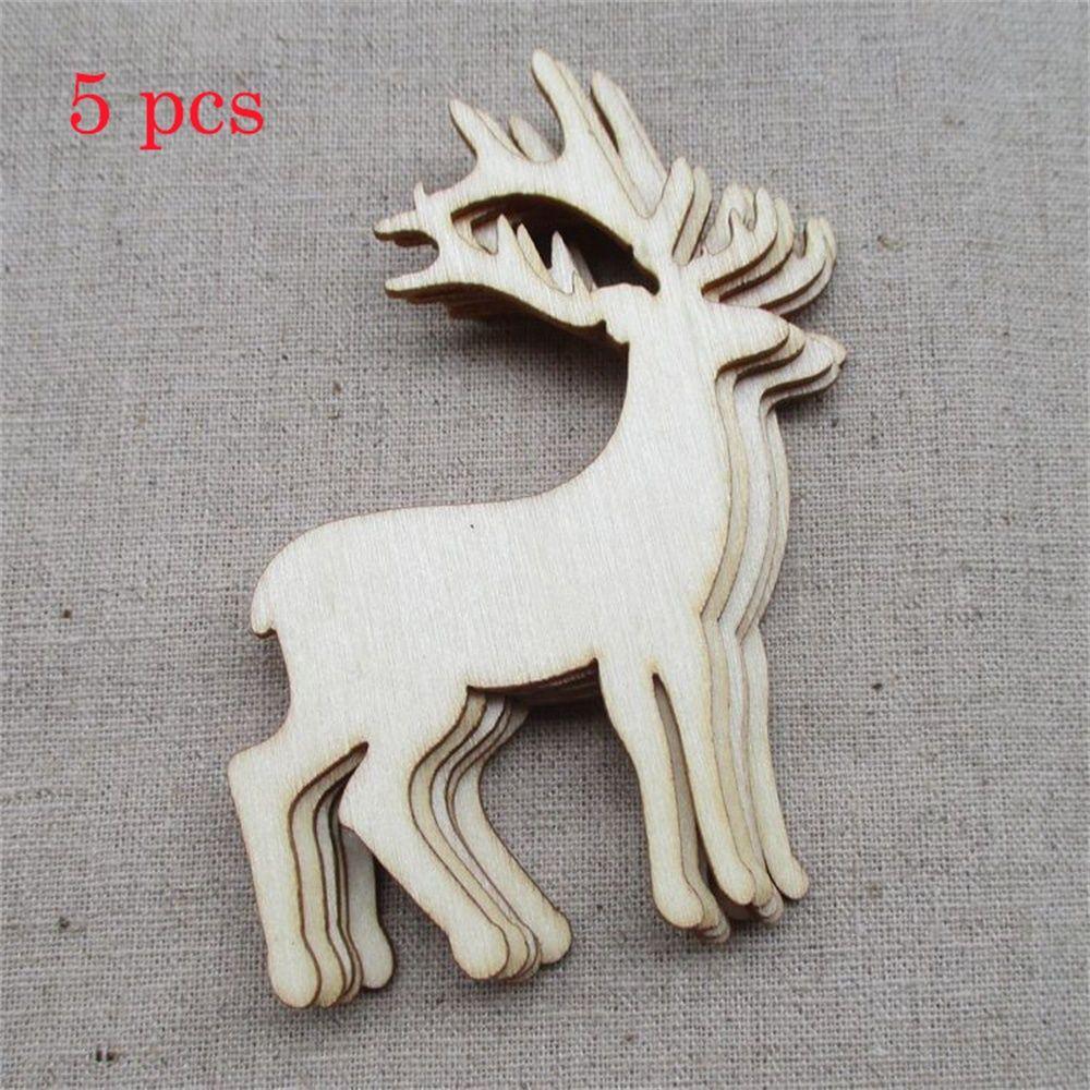

Decor DIY Tools Christmas Tree Hanging Wooden Elk Decor Reindeer Hanging Card Christmas Decorations