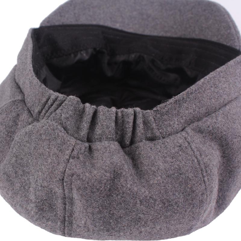 Woolen Octagonal Hat Women's Autumn Winter Hat Painter's Hat Retro Beret Newsboy Cap
