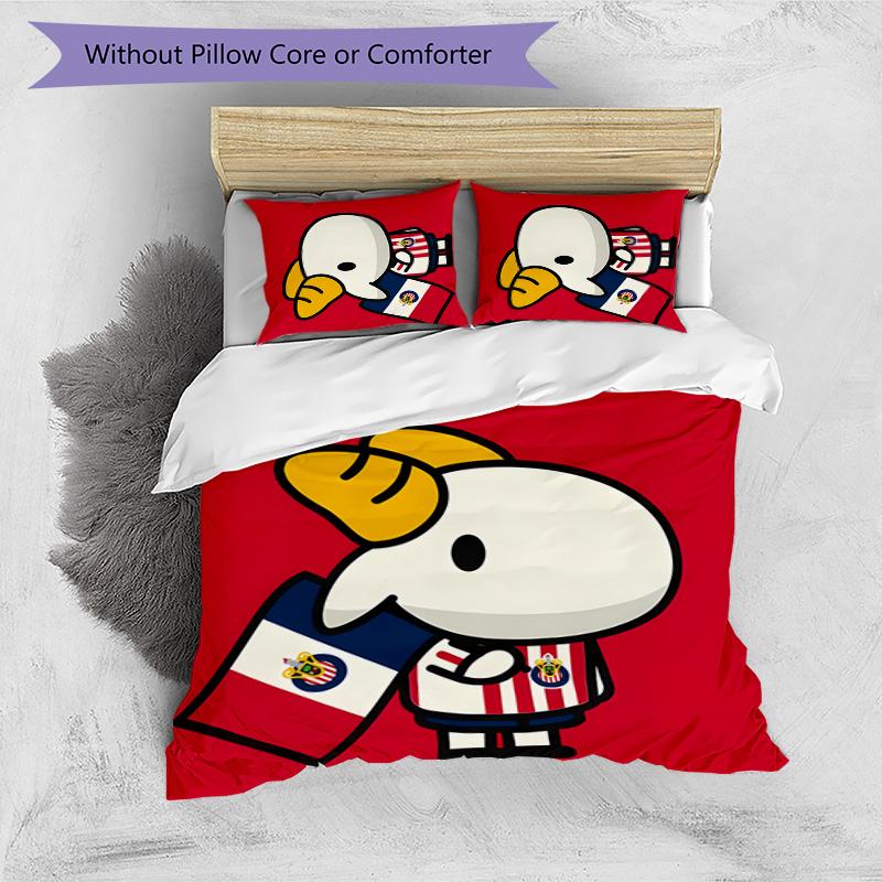 USA FC 3pcs Bedding Set Duvet Cover Closure Includes 1 Duvet Cover & 2 Pillowcases for All Seasons Bedroom Home Dorm Decor
