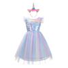 Unicorn Princess Rainbow Tulle Dress for Toddler Kids Girls Birthday Costume with Headband Fancy Party Outfit Size Years [Dressy Daisy] 2-3
