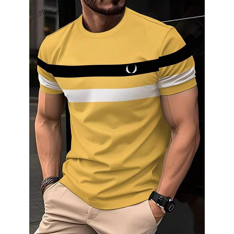 Men's T-Shirt New Casual Summer Outdoor Men Short Sleeved Tee Fashion Simple  Loose Breathable Men's Clothing Round Neck Men Top