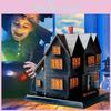 Enchanting Black Witch House Incense Burner Decorative Resin Craft For Halloween And Beyond