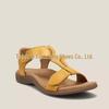 Plus Size 43 Thick-Soled Wedge Heel Women's Sandals with Magic Sticker Buckle Strap