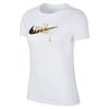Moisture-Wicking Round Neck Short Sleeve T-Shirt Women Tops White CJ7915-100