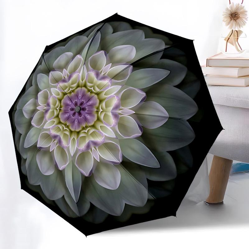 

1pc Floral Mandala Pattern Automatic Open/Close Umbrella - Compact Travel Umbrella, Gift for Birthday, Christmas, Anniversar yy251208171