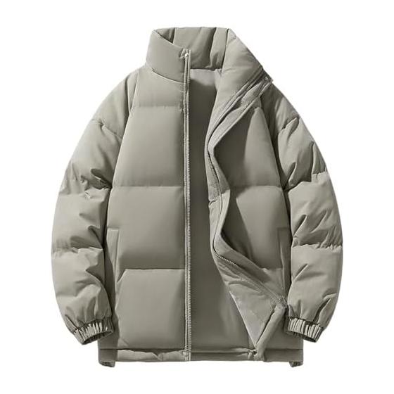 [Amyni] Men s Down Jacket, Coat, Winter Clothes, Filled Jacket, Plain, Thick, Cold Protection, Windproof, Warm, Men s, Large Size, Down Coat,