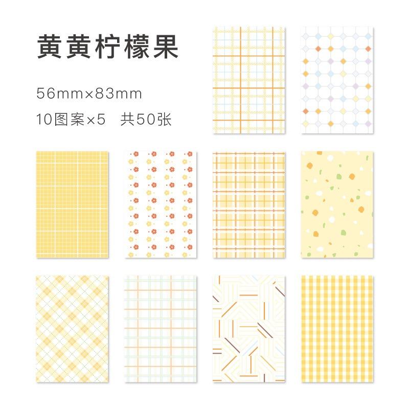 Small Fresh Plaid Pattern Decorative Material Paper For Journal Bookmark Label Decoration
