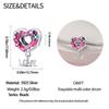 Pendant Bead Component Charm Bead Component Bead Component Copper Metal Heart-Shaped Doughnut Bead Components Compatible With Authentic Original