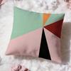 Pure Color Splicing Texture Cushion Cover Premium Comfort Reversible Pillow Cove Two in One Design for Any Room  Car Interior
