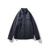 American vintage Pleat Vertical Stripes Lightweight Cargo Shirts Men's Spring/Summer Lapel Outerwear Foreign Trade Men's Casual Shirt