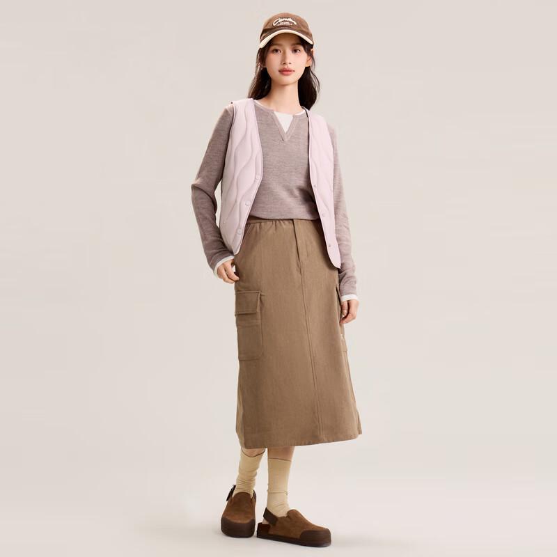 XueZhongFei Damen Klassische V-Ausschnitt Leichte Daunenweste