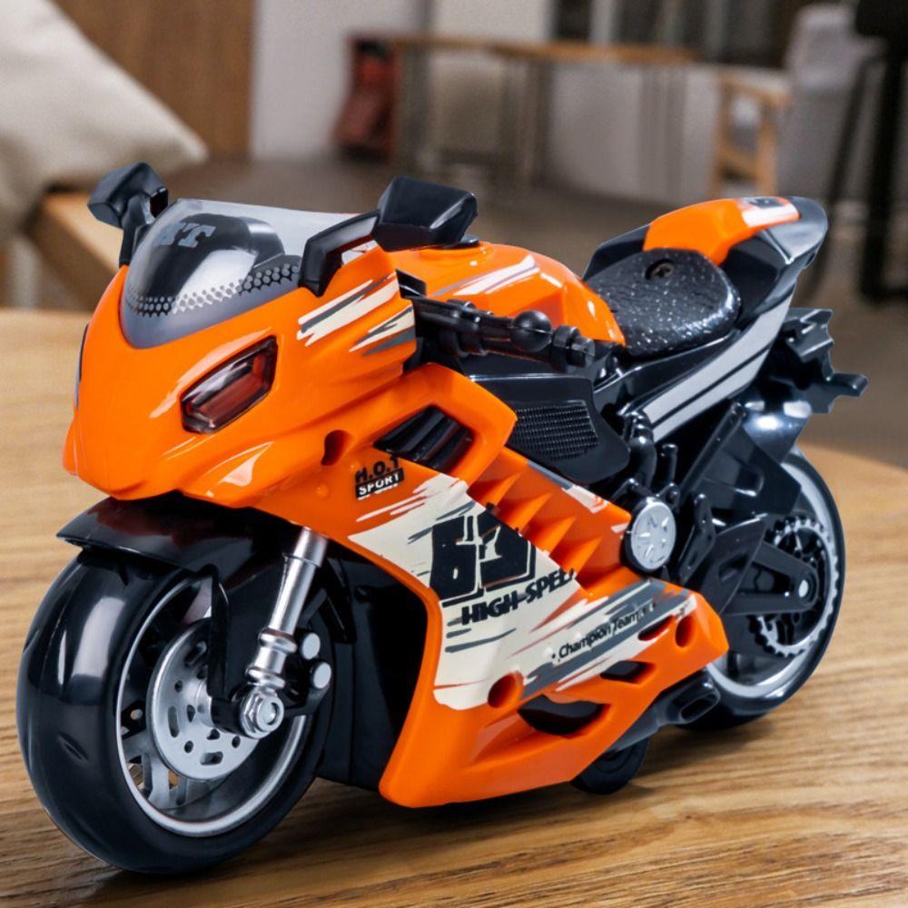 Racing Car Model Simulation Motorcycle Toy Lights Mini Motorcycles Music Toy  Educational