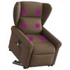 VidaXL Reclining Massage Armchair Brown Fabric 3303388