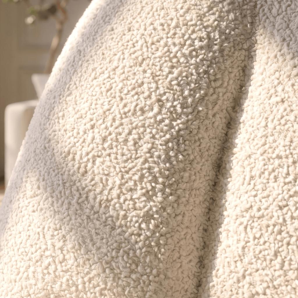 Sonny Cream Boucle Modern Swivel Lounge Chair