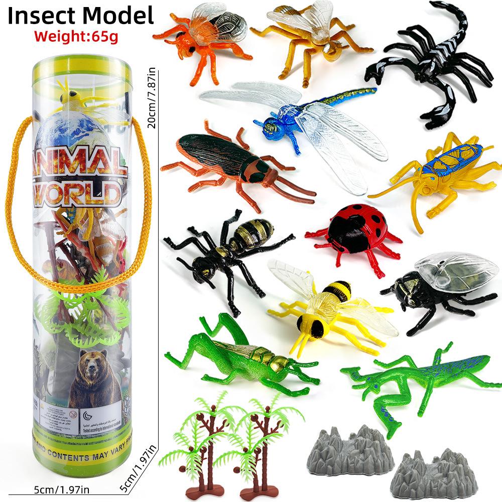 "1-9 inch Plastic Animal & Dinosaur Model Toy Set"