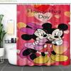 Anime Minnie Mouse Mickey Colorful Shower Curtain 1pcs Waterproof Bath Screen Curtains with Hooks for Bathroom Decor