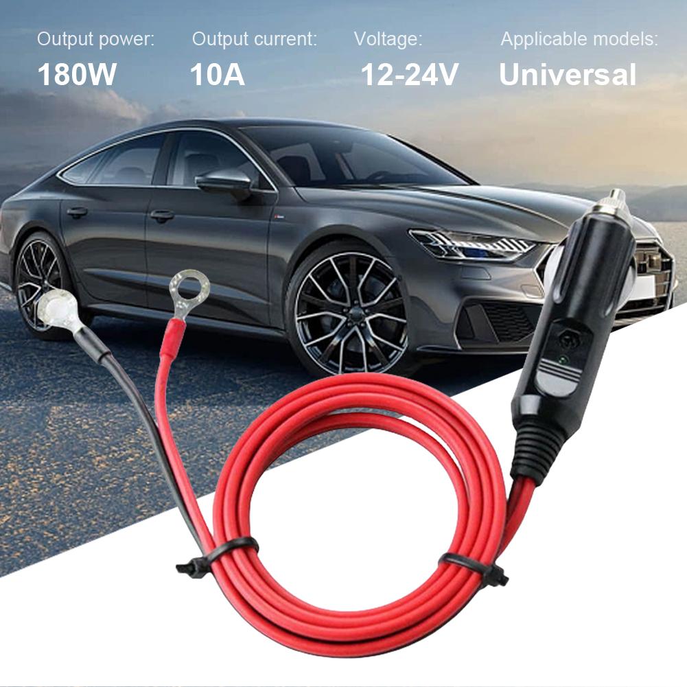12-24V Portable Power Supply Cord 10A Car Male Plug with 50cm Cable Wire Cigaret Socket Adapter To Auto Cigarette Lighter Socket