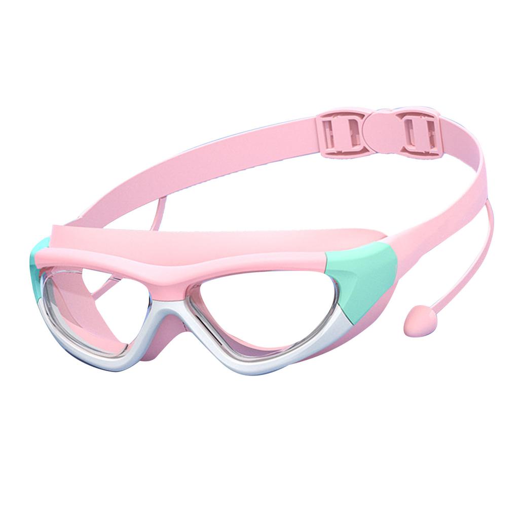 Kids Swim Goggles Fog Free Professional Waterproof Clear View Swimming Water Pool Goggles for Boys Girls Pink Red