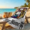 Kobe Personalized Text Beach Towel Super Soft Absorbent Ideal For Travel Outdoor Swim Pool Yoga Surf Camping Hiking Gym Gift Holiday