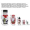 5pcs Nesting Dolls Glossy Round Unique Christmas Style Attractive Decorative Ornaments for Festive Gifts