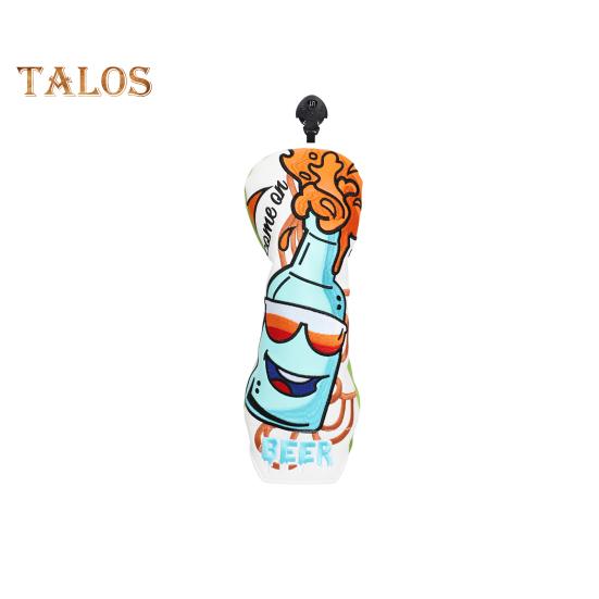 

Чехлы для головок клюшек для гольфа, чехлы для клюшек для гольфа из искусственной кожи, аксессуары с вышитым узором для гибридов Woods Driver Fairway U белый