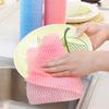 50pcs Disposable Non Stick Oil Non Woven Duster Dish Cloth  Hand Towel for Kitchen (Red)