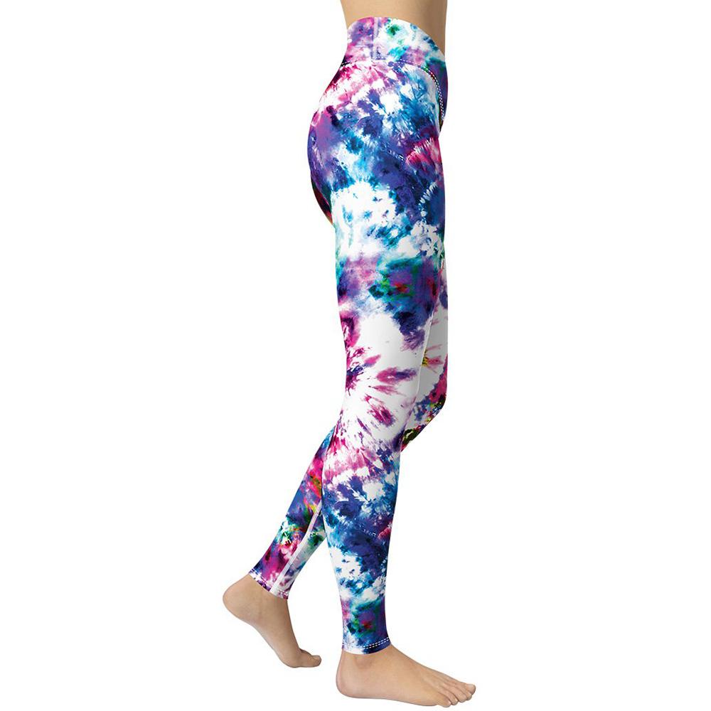 Buy Vibrant Tie Dye Yoga Leggings High 