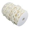 Bead Chain String Half Side Flatback DIY Imitation Pearl String with Rhinestone for Crafts