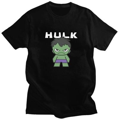 Benutzerdefinierte Niedliche Mini Hulk T-Shirts Herren Kurzarm Streetwear T-Shirt Cooles Cartoon T-Shirt Slim Fit Weiche Baumwolle Tee Tops Geschenkidee