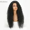 MISSQUEEN Long Curly Hair Hair Wig African American Hairstyle Synthetic Hair Wigs For Woman Black Natural