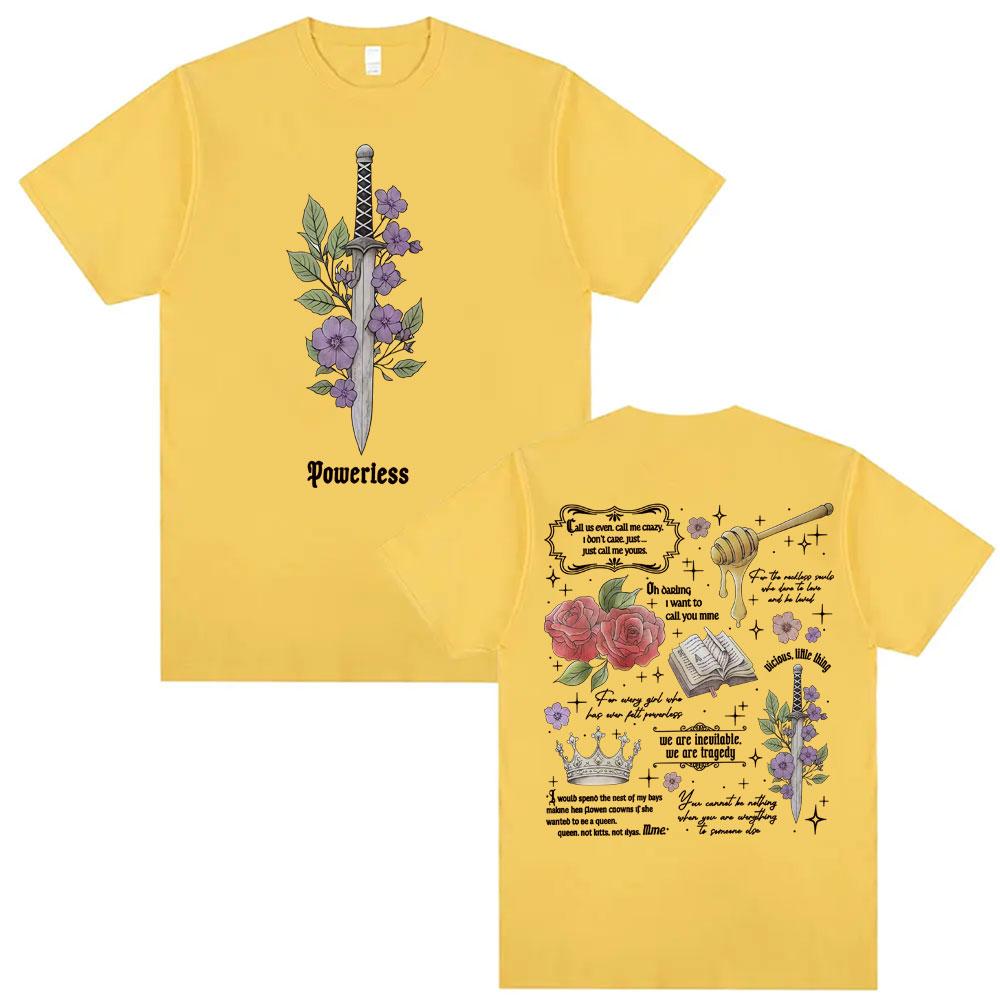 T-shirt Grafiche Powerless Bookish Kai Azer Ti Amo Citazioni Romantiche T-shirt Uomo Donna Moda Estiva Manica Corta T-shirt