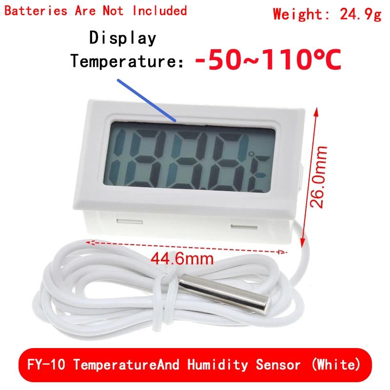 Mini LCD Digital Thermometer Used for Freezer Temperature - 50-110℃ Refrigerator Thermometer Indoor and Outdoor Waterproof Probe