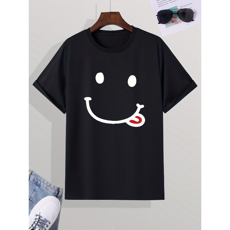 

European sizes Summer Men s Fashion Print Short Sleeve T-Shirt 4XL чорний