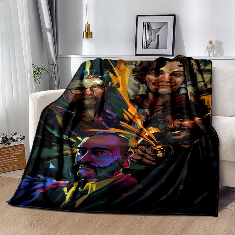 Disco Elysium Spiel Gamer Cartoon Decke, Weiche Überwurfdecke für Zuhause Schlafzimmer Bett Sofa Picknick Reise Büro Abdeckdecke Kinder
