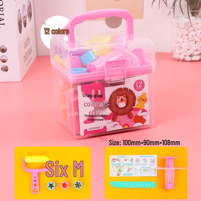 24-Color Odorless Playdough Mold Tool Set for Kids - Handmade Clay and Plasticine