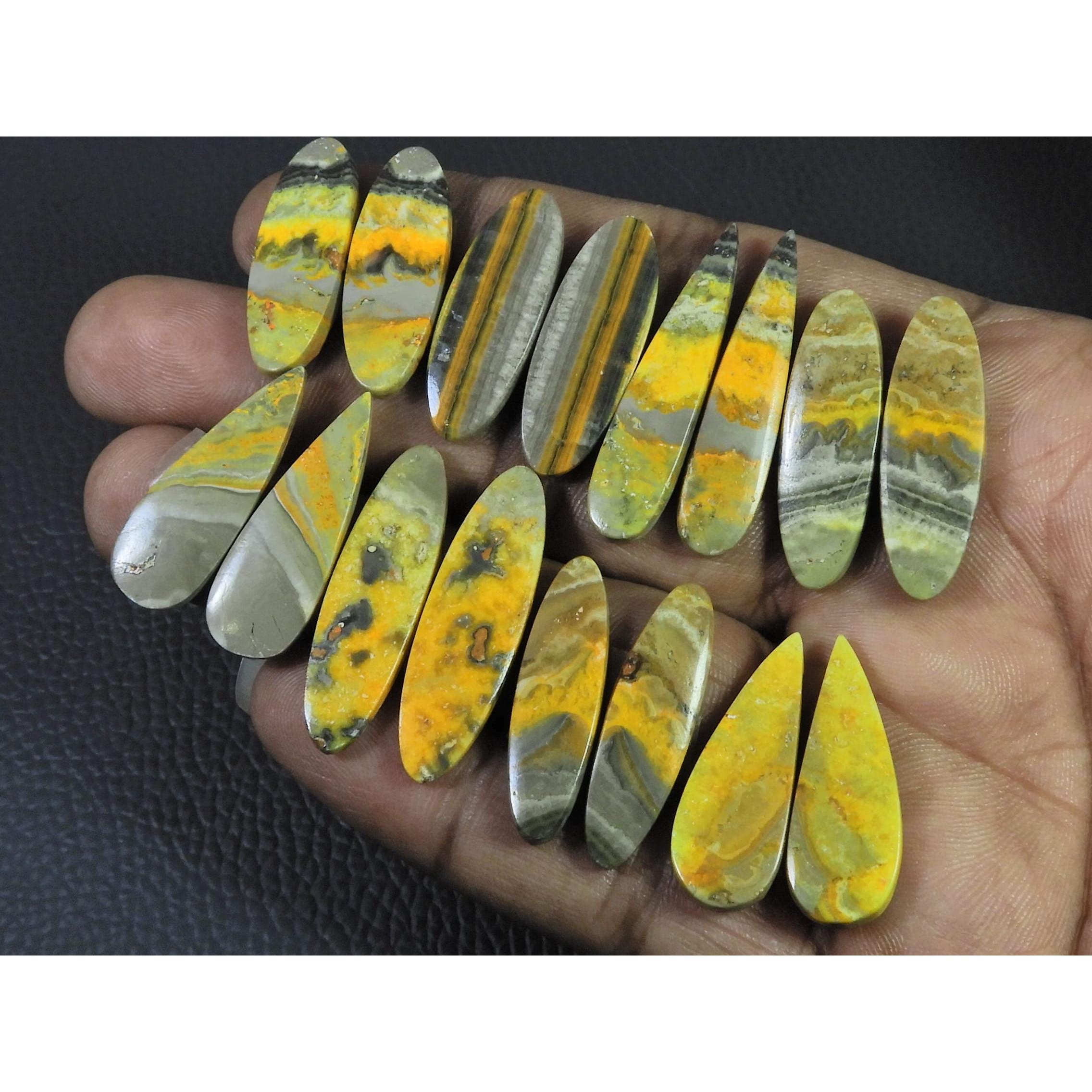 

143Cts. Natural Bumble Bee Jasper Matched Pair Mix Loose Gemstone 08Pair Lot C-2208
