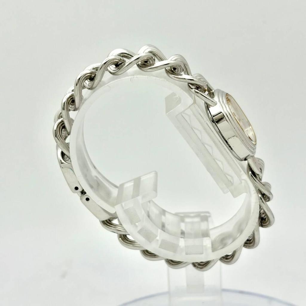Used [New Battery] SEIKO Seiko Ladies Watch Silver Kihei Chain Bracelet Square 2C21-5510 500067