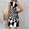 Plus Size V Neck Sleeveless Mountain Brook Forest Print For Eco Tourism Getaway