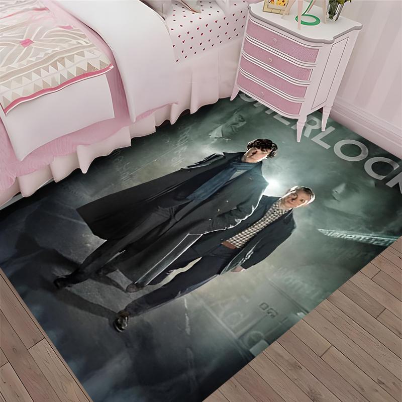 Sherlock Printed Carpet, Rug for Office Chair Living Room Bedroom Kitchen Room Decor Gifts.