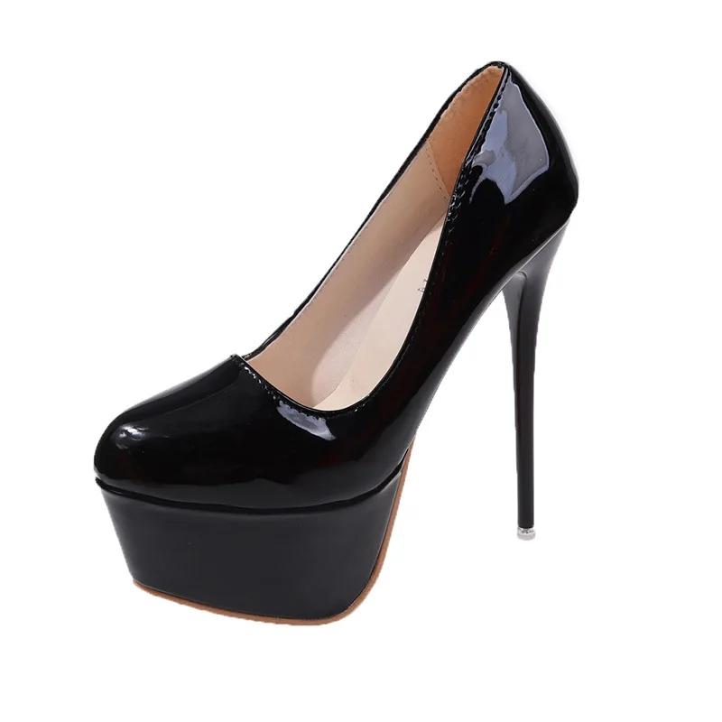 Moda Talla Grande 35-43 Venta Caliente Tacones Finos de 16cm Plataforma Zapatos de Salón Mujer Fiesta Baile Zapatos de Salón Plataforma de 5.5cm Tacones Super Altos Zapatos de Salón de Moda