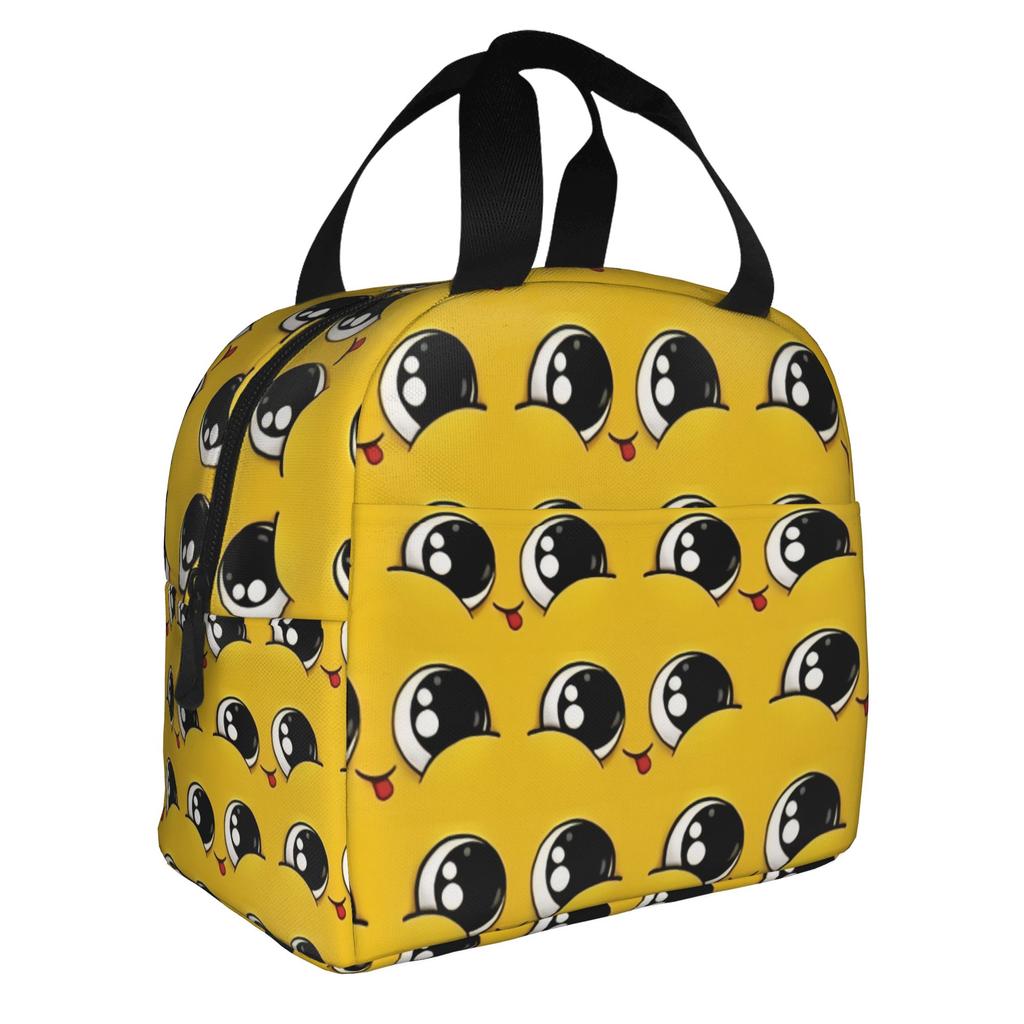 Funny Expression  Portable Lunch Box for Women Waterproof  Thermal Cooler Food Insulated Lunch Bag School