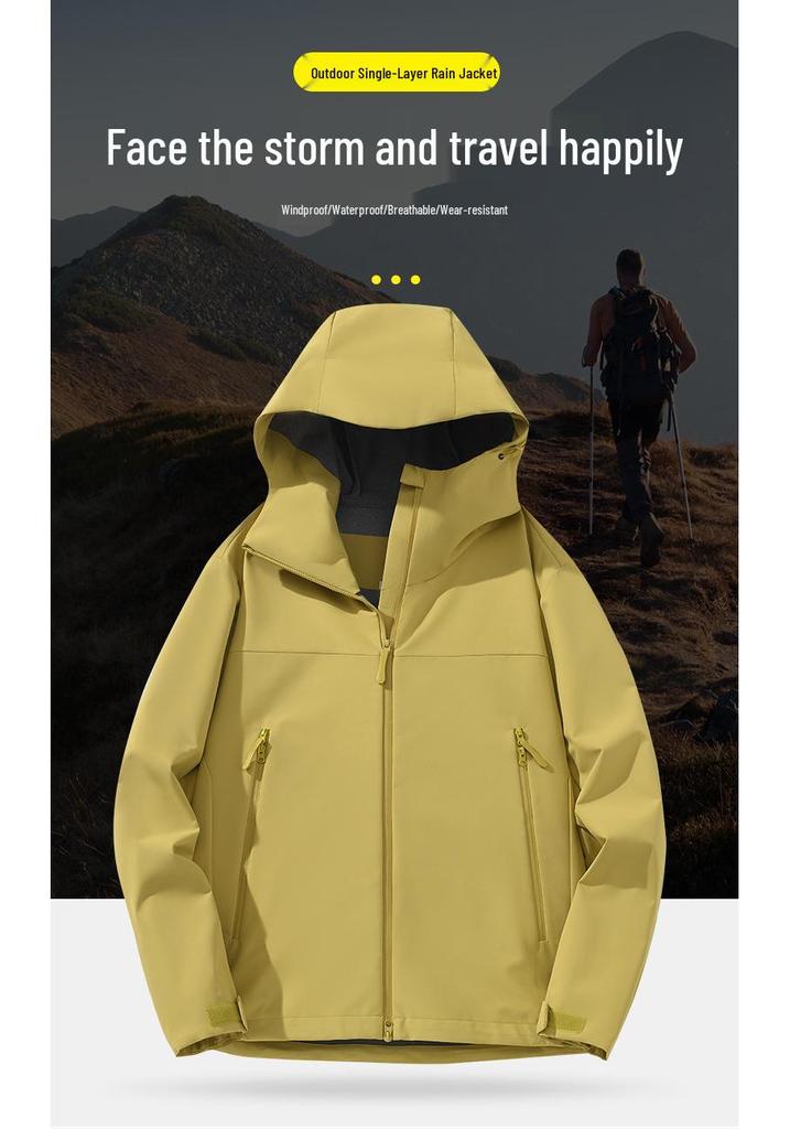 Spring & Autumn Outdoor Hiking Windproof Waterproof Jacket for Men & Women