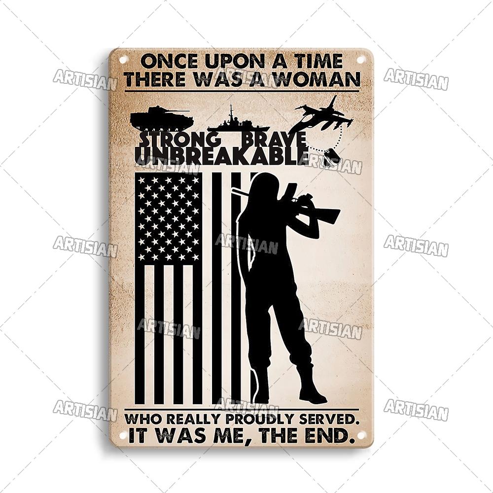 Artisian Army Metal Plate Soldier Tin Plaque Patriotism War Decorative Sign Wall Decor Garage Bar Pub Club Hotel Kitchen Home