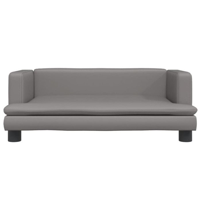 Canapé pour enfants gris 80x45x30 cm similicuir