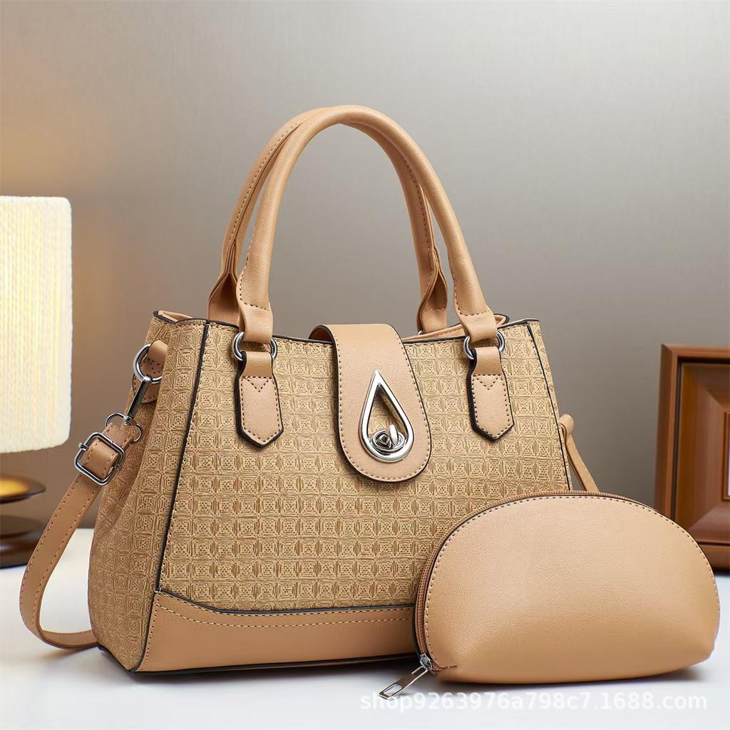 New Women's Bag Large Capacity Fashionable and Versatile Two-piece Set Trendy Handbag Fashionable and Elegant Women's Bag